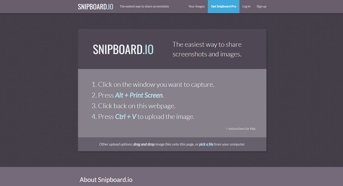 Snipboard.io is a handy free online tool designed to make screenshot sharing easy.