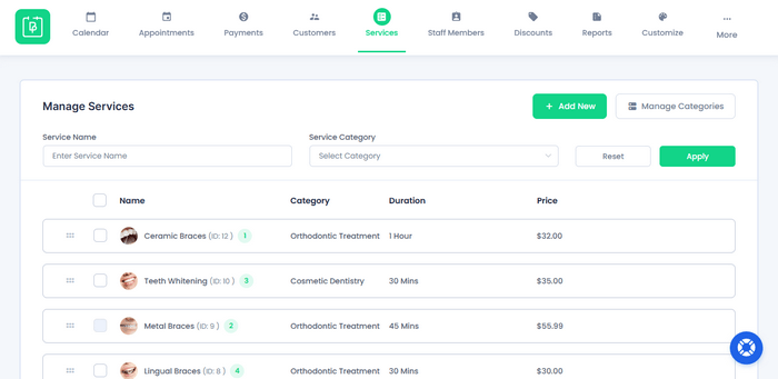 Bookingpress Service Setting Add new services or edit existing ones, go to BookingPress - Services.Â