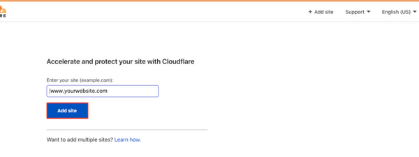 Enter your WordPress website's URL.