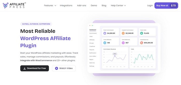 AffiliatePress AffiliatePress is a feature-rich WordPress plugin that allows you to create and manage your own affiliate program.