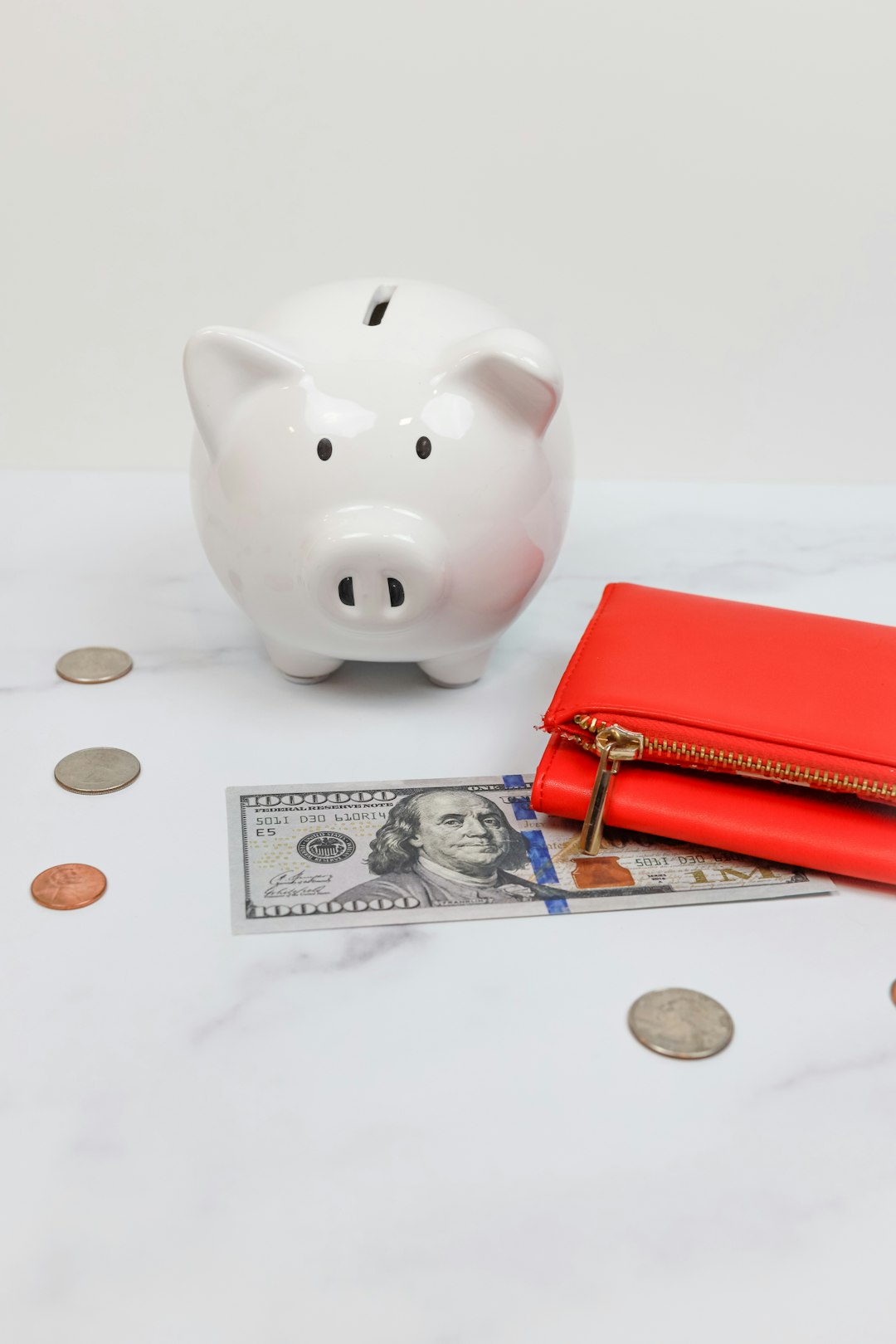 a piggy bank and coins financial planning interest earnings bank comparison savings goals