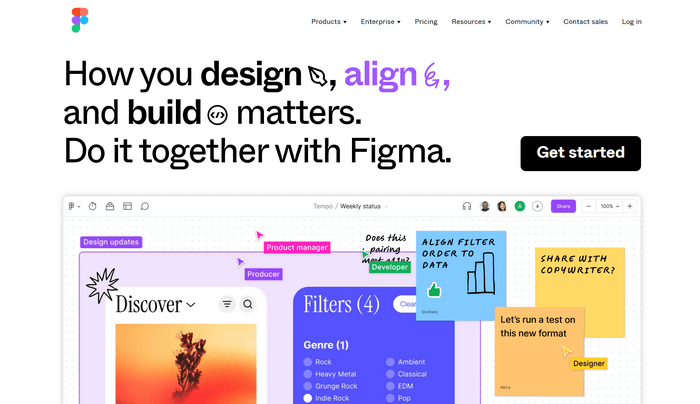 Figma is a web design tool for web designing projects like wireframing and prototyping.