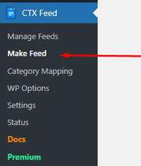 Click the following menu to start creating the feed.