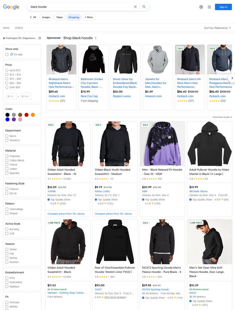 Google Shopping is a price comparison engine where customers can find and compare products they want to buy.