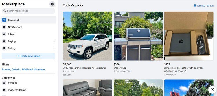On Facebook Marketplace, anyone can sell any type of legal product to their local audience.