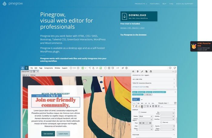 Pinegrow is a great page-builder tool for web designers.