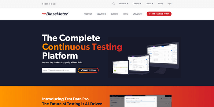 BlazeMeter BlazeMeter simulate user traffic visiting your website or app.