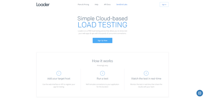 Loader.io Loader.io is a powerful load-testing service that provides an efficient way to simulate traffic and measure performance.
