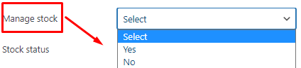 Manage Stock Click Manage Stock to enable/disable the stock management of selected products.