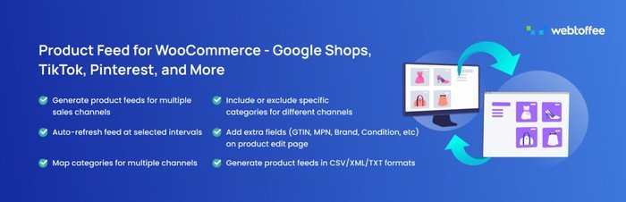 The Product Feed for WooCommerce plugin connects your store with multiple shopping listing platforms.