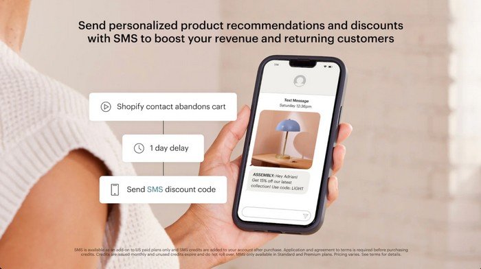 Mailchimp: Email & SMS With Mailchimp you can send out personalized messages and product recommendations to your customers.