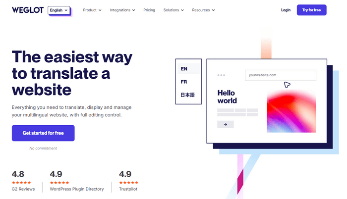 The Weglot plugin offers quick automated translation using machine learning. 