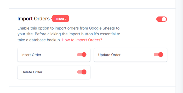 Import Orders Import Orders and Products From Google Sheets.