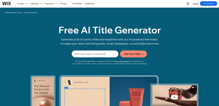 Wix Title Generator The Wix Title Generator is a simple and effective tool for creating catchy titles for your content.