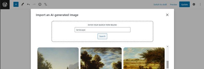 AI Images for WordPress AI Images for WordPress is a plugin that can help you insert AI-generated images.