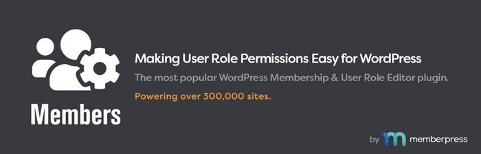
The Members – Membership & User Role Editor Plugin handles user roles and permissions in WordPress in a smart way.