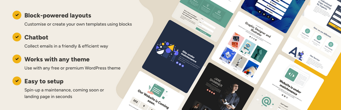 LightStart is a flexible and user-friendly plugin that can help you display maintenance or coming soon pages.