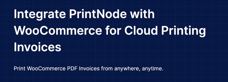 Remote Print Addon for WooCommerce PDF Invoices With the Remote Print Addon for WooCommerce PDF Invoices, you can automatically print your order invoices using PrintNode.