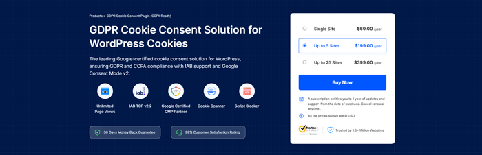 GDPR Cookie Consent Plugin The GDPR Cookie Compliance plugin is an all-in-one tool that is designed to help WooCommerce and WordPress sites quickly comply with cookie regulations.