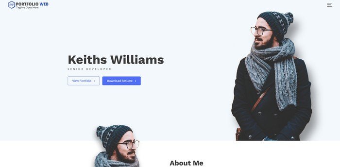 Portfolio Web Portfolio Web is a minimalist WordPress theme and is designed for resume, CV, and portfolio websites.