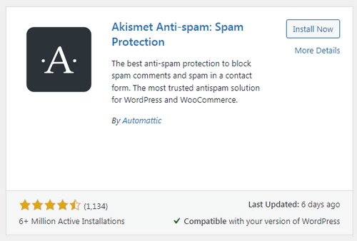 Install Akismet.