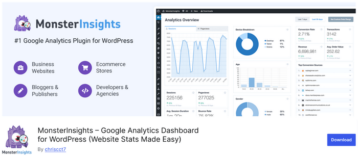 MonsterInsights MonsterInsights analytics plugin for WooCommerce.