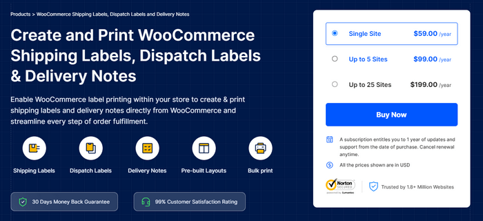 WooCommerce Shipping Label Plugin The WooCommerce Shipping Label Plugin letting merchants generate shipping labels, delivery notes, and dispatch details straight from the admin panel.