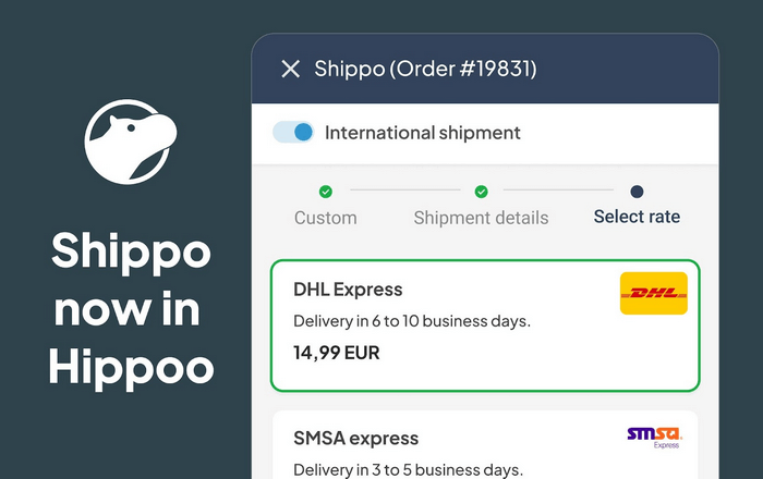 With Hippoo you can generate courier labels, print shipping documents, and track shipments, all from your phone.