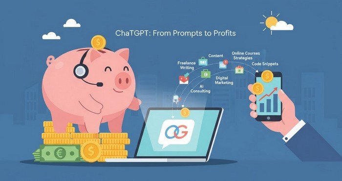 Make Money with ChatGPT ChatGPT can help you save time, generate new, fresh ideas, and turn them into real income.