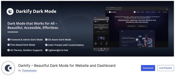 Add Dark Mode WordPress Using a Plugin
