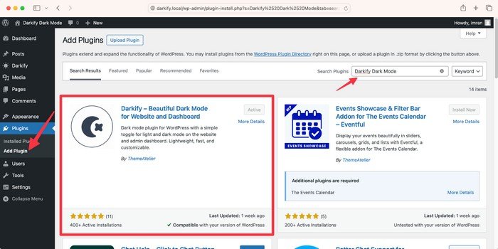 Install the Dark Mode WordPress Plugin 