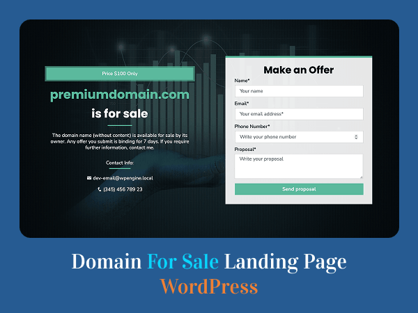 Domain For Sale Landing Page WordPress: How to Create One (Step-by-Step Guide)