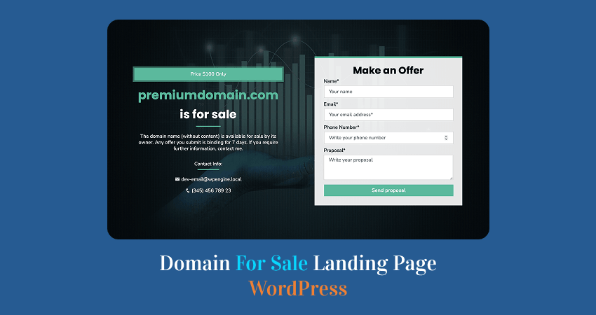 Domain For Sale Landing Page WordPress: How to Create One (Step-by-Step Guide)
