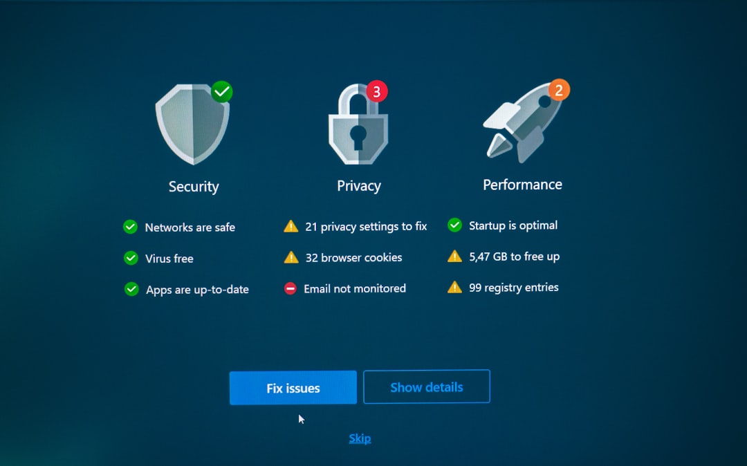 security privacy and performance status with fix options secure boot settings uefi screen windows security