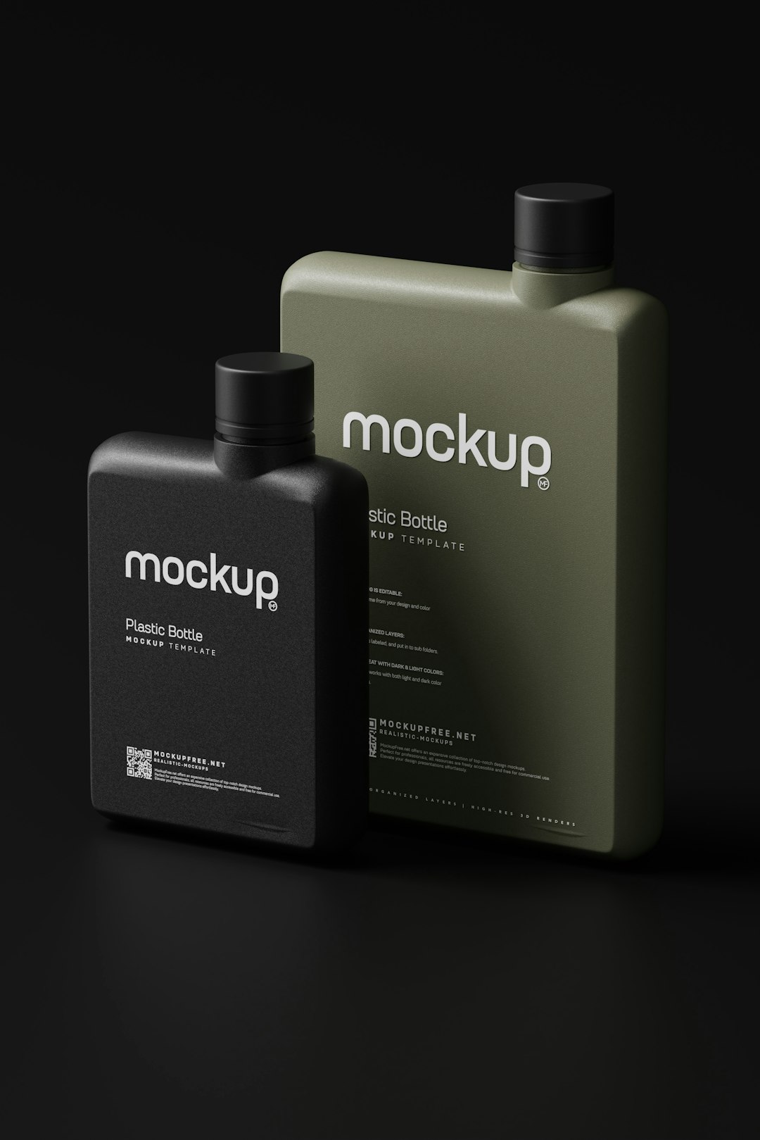 a bottle of liquid next to a container of liquid ai artwork product mockups digital design