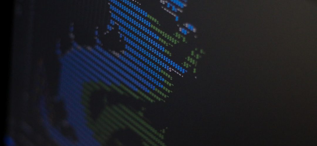 a close up of a computer screen with a blurry image of a person computer security shield icon on screen antivirus scan progress window clean desktop environment