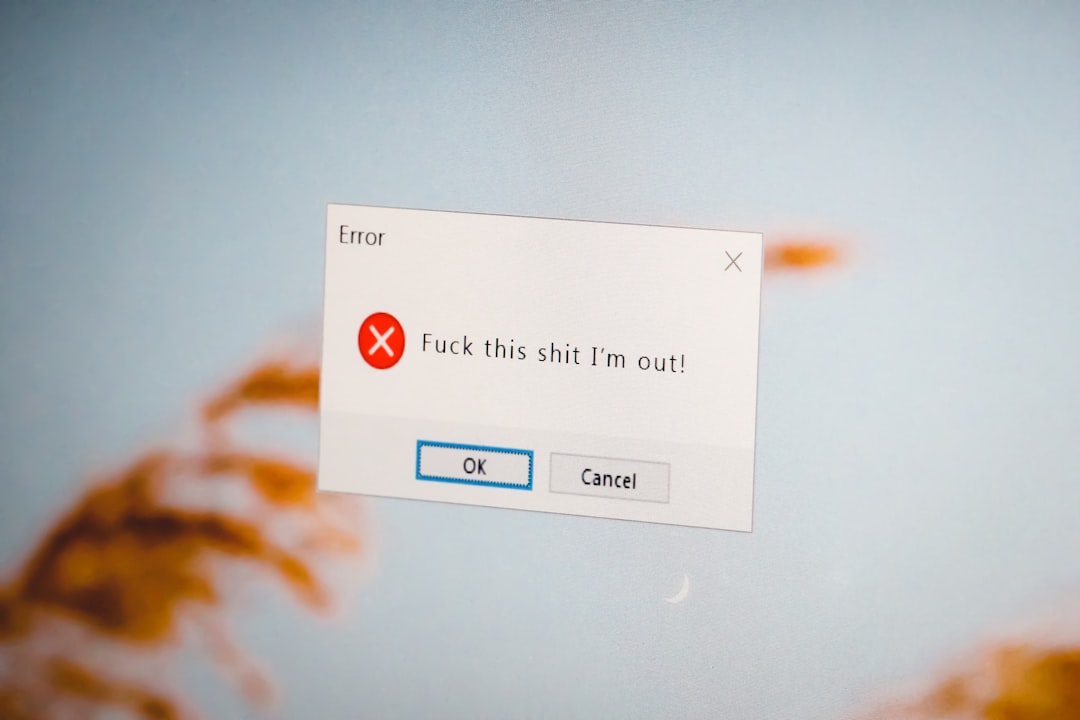 a close up of a computer screen with a sign on it minecraft launcher error screen gaming pc