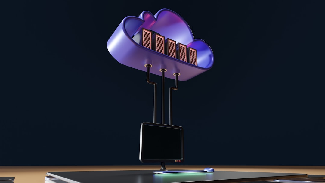 a computer tower with a purple light cloud computing data analytics secure infrastructure 1