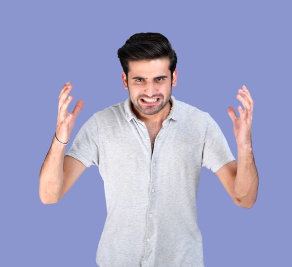 a person with the hands up confused person floating numbers online slang