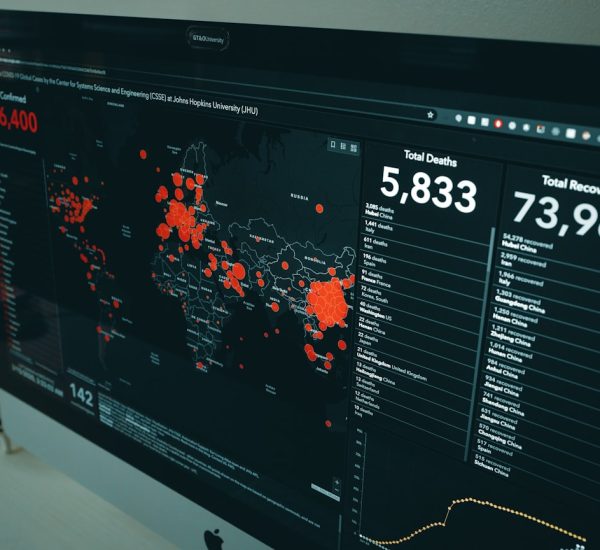 black flat screen computer monitor cybersecurity dashboard risk analysis access control