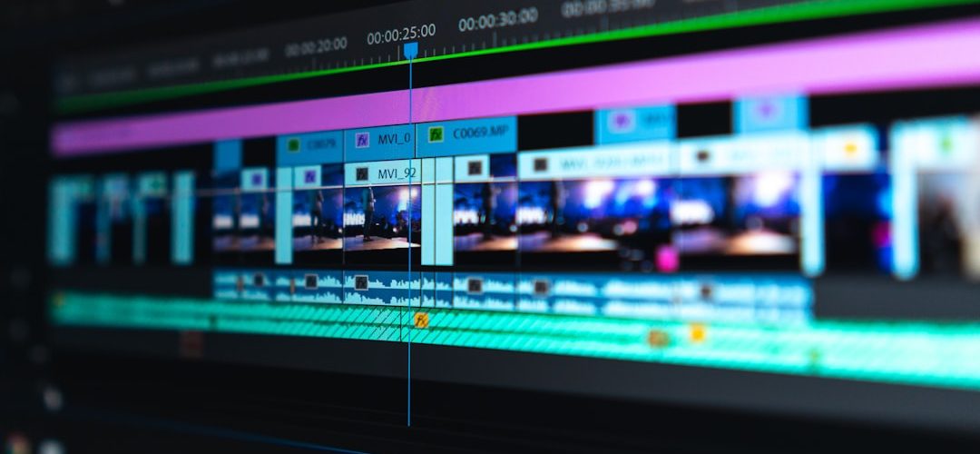 flat screen monitor video editing timeline split clips fast workflow