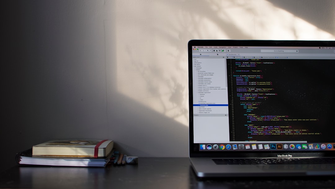 macbook pro showing programming language developer job market chart coding laptop programming statistics