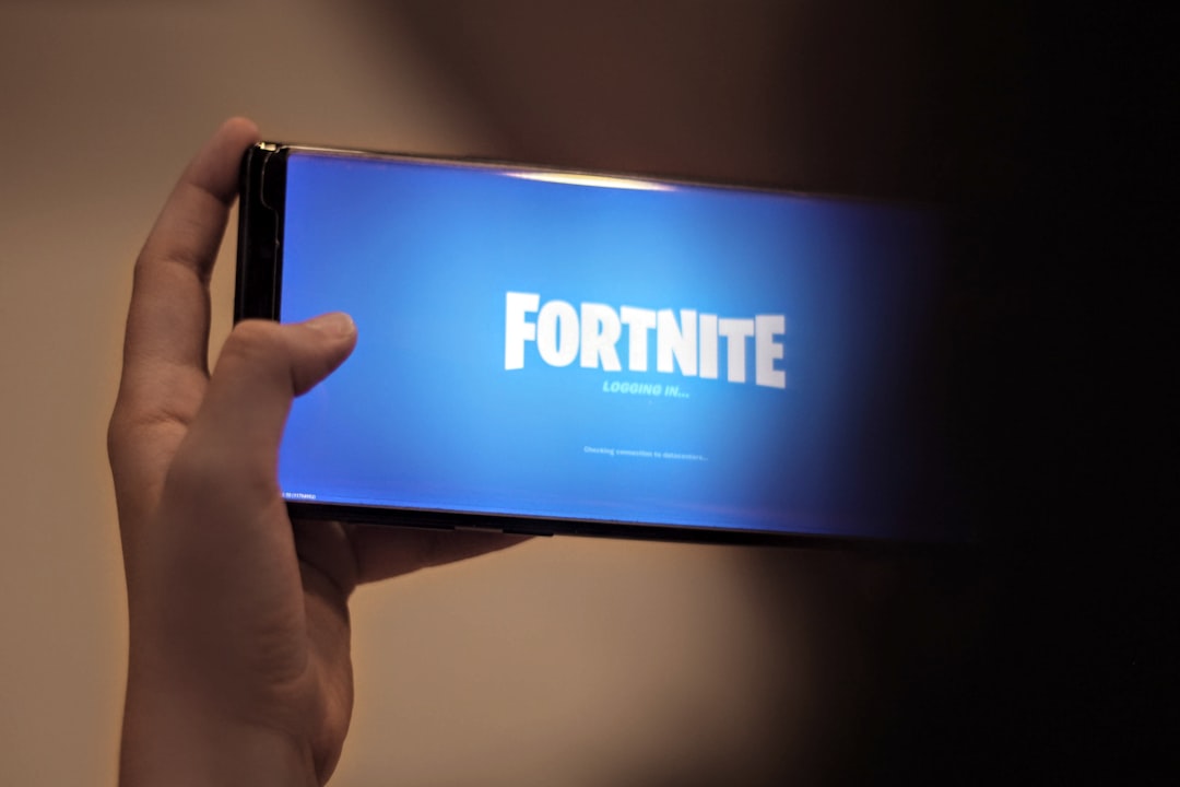 person holding blue and white box fortnite queue players waiting login screen