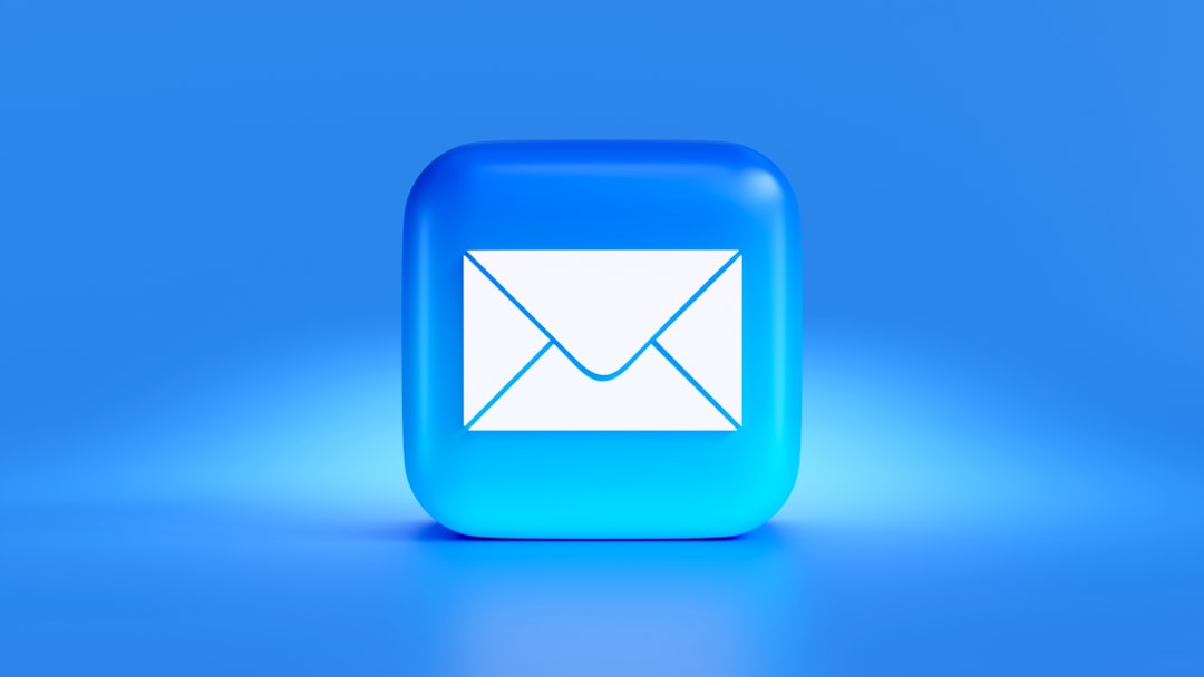 a blue button with a white envelope on it cold email inbox testing professional communication