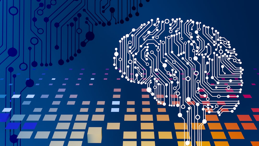a computer circuit board with a brain on it machine learning neural network language model