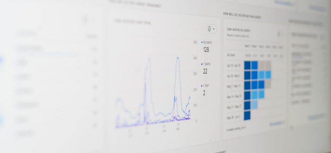 a computer screen with a bunch of data on it marketing funnel dashboard analytics chart customer journey
