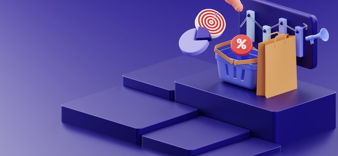 a purple background with a basket of items and a target software integrations ecommerce tools marketing apps 1
