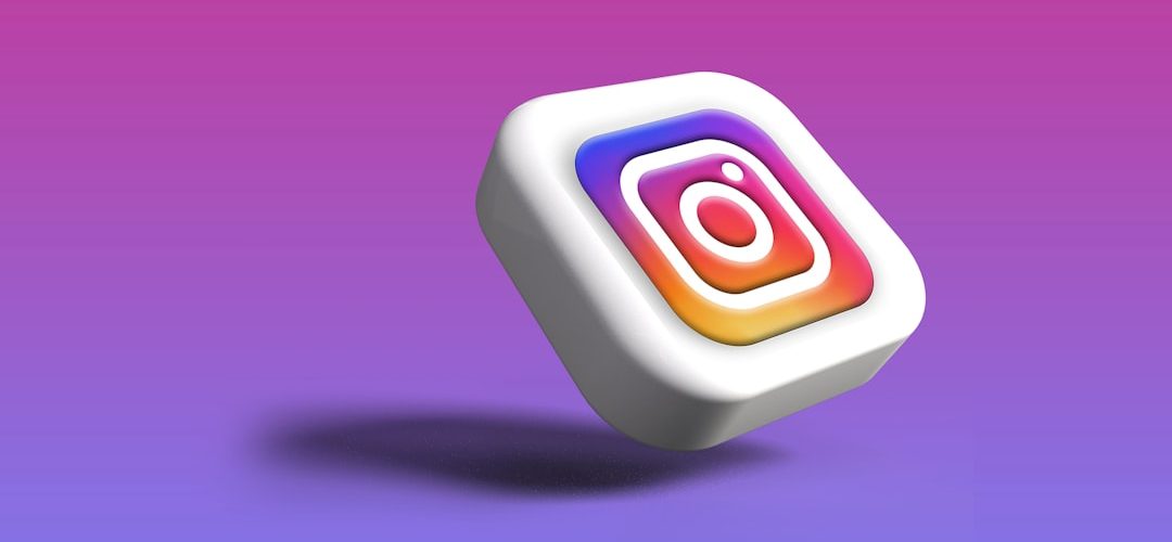 a white cube with a colorful instagram logo on it 3d social icons modern website clean interface 1