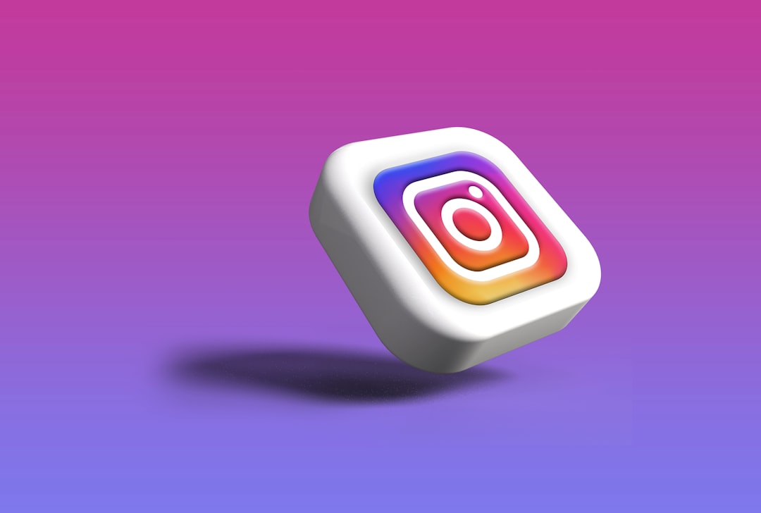 a white cube with a colorful instagram logo on it 3d social icons modern website clean interface