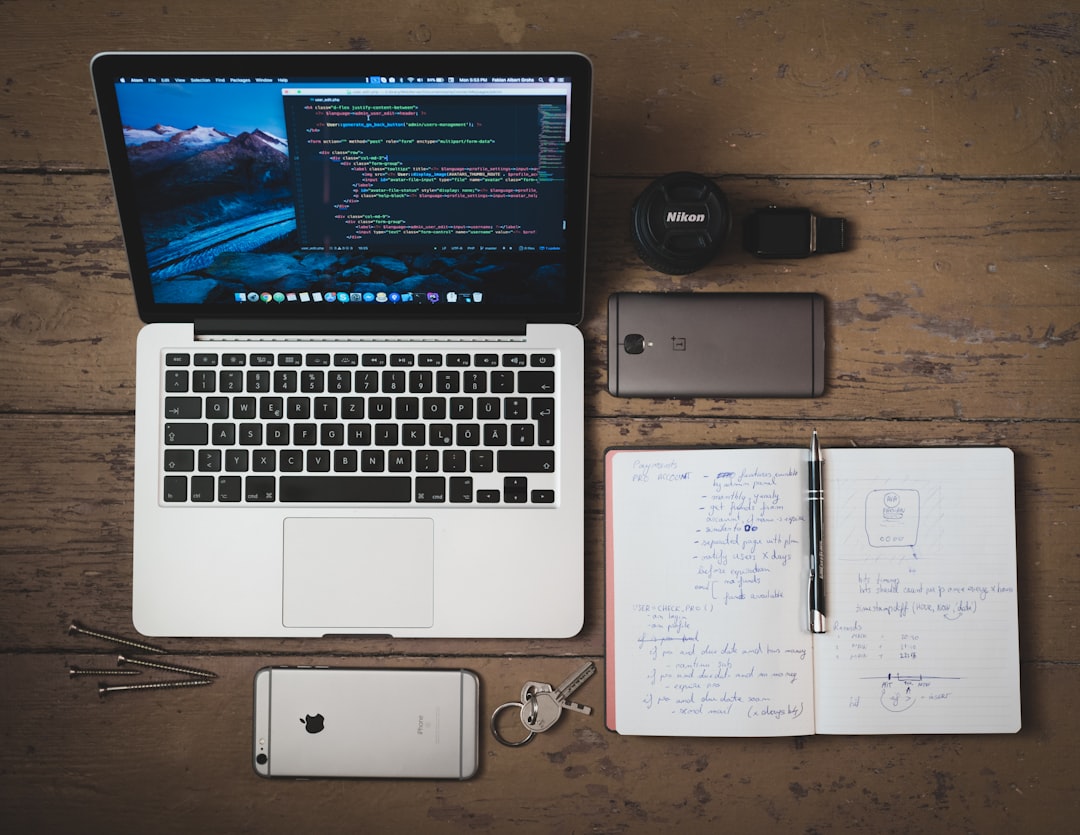 silver macbook turned on neural network deep learning developer laptop